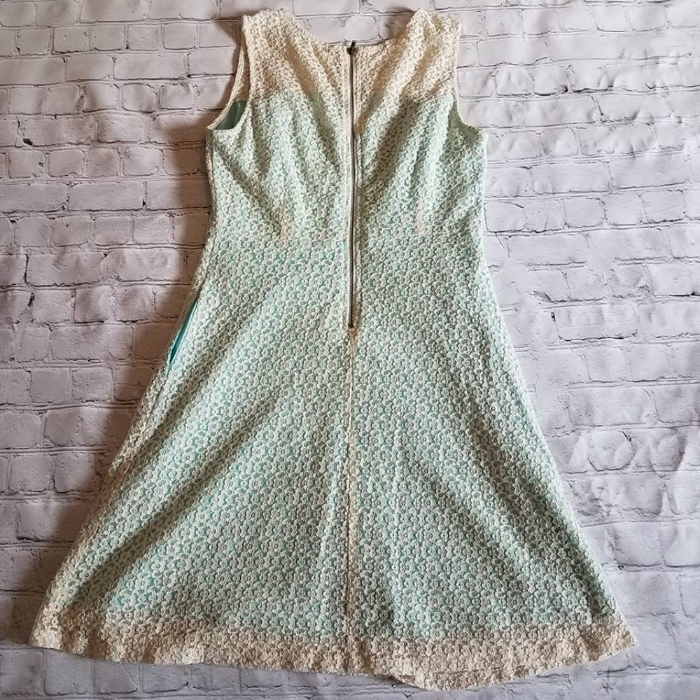 Tulle by ModCloth Ivory & Blue Lace Dress - Picture 3 of 8